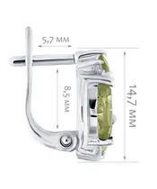 Женские Серьги_Серебро .925_ХРИЗОЛИТ_Нанокристалл_2-Лазурит-Онлайн