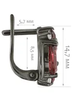 Женские Серьги_Серебро .925_ГРАНАТ_Нанокристалл_2-Лазурит-Онлайн