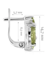 Женские Серьги_Серебро .925_ХРИЗОЛИТ_Нанокристалл_2-Лазурит-Онлайн