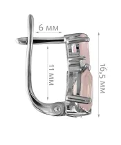 Женские Серьги_Серебро .925_КВАРЦ_Нанокристалл_2-Лазурит-Онлайн