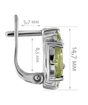 Женские Серьги_Серебро .925_ХРИЗОЛИТ_Нанокристалл_2-Лазурит-Онлайн