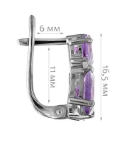 Женские Серьги_Серебро .925_АМЕТИСТ_Нанокристалл_2-Лазурит-Онлайн