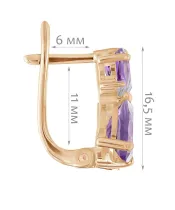 Женские Серьги_Серебро .925_АМЕТИСТ_Нанокристалл_2-Лазурит-Онлайн