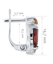 Женские Серьги_Серебро .925_ЦИТРИН_Нанокристалл_2-Лазурит-Онлайн