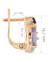 Женские Серьги_Серебро .925_АМЕТИСТ_Нанокристалл_2-Лазурит-Онлайн