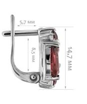 Женские Серьги_Серебро .925_ГРАНАТ_Нанокристалл_2-Лазурит-Онлайн