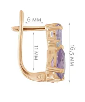 Женские Серьги_Серебро .925_АМЕТИСТ_Нанокристалл_2-Лазурит-Онлайн