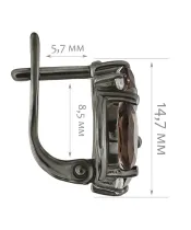 Женские Серьги_Серебро .925_РАУХТОПАЗ_Нанокристалл_2-Лазурит-Онлайн