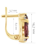 Женские Серьги_Серебро .925_ГРАНАТ_Нанокристалл_2-Лазурит-Онлайн