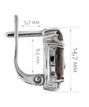 Женские Серьги_Серебро .925_РАУХТОПАЗ_Нанокристалл_2-Лазурит-Онлайн