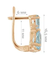 Женские Серьги_Серебро .925_ТОПАЗ_Нанокристалл_2-Лазурит-Онлайн