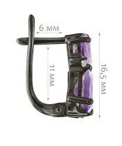 Женские Серьги_Серебро .925_АМЕТИСТ_Нанокристалл_2-Лазурит-Онлайн