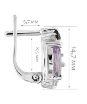 Женские Серьги_Серебро .925_АМЕТИСТ_Нанокристалл_2-Лазурит-Онлайн