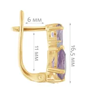 Женские Серьги_Серебро .925_АМЕТИСТ_Нанокристалл_2-Лазурит-Онлайн