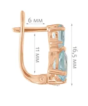 Женские Серьги_Серебро .925_ТОПАЗ_Нанокристалл_2-Лазурит-Онлайн