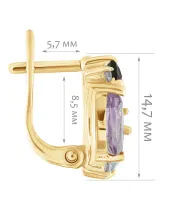 Женские Серьги_Серебро .925_АМЕТИСТ_Нанокристалл_2-Лазурит-Онлайн