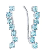 Женские Серьги_Серебро .925_ТОПАЗ__3-Лазурит-Онлайн