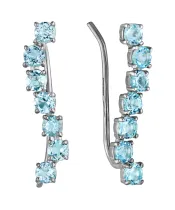 Женские Серьги_Серебро .925_ТОПАЗ__2-Лазурит-Онлайн