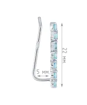 Женские Серьги_Серебро .925_ТОПАЗ__4-Лазурит-Онлайн