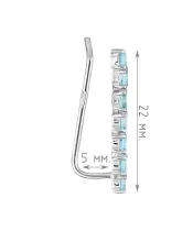 Женские Серьги_Серебро .925_ТОПАЗ__4-Лазурит-Онлайн