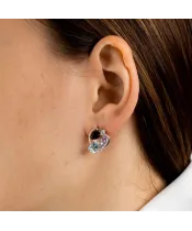 Женские Серьги_Серебро .925_РАУХТОПАЗ_Нанокристалл_3-Лазурит-Онлайн