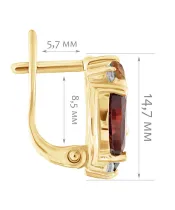 Женские Серьги_Серебро .925_ГРАНАТ_Нанокристалл_2-Лазурит-Онлайн