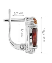 Женские Серьги_Серебро .925_ГРАНАТ_Нанокристалл_2-Лазурит-Онлайн