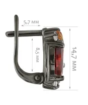 Женские Серьги_Серебро .925_ЦИТРИН_Нанокристалл_2-Лазурит-Онлайн