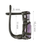 Женские Серьги_Серебро .925_АМЕТИСТ_Нанокристалл_2-Лазурит-Онлайн