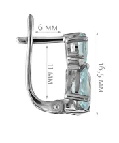 Женские Серьги_Серебро .925_ТОПАЗ_Нанокристалл_2-Лазурит-Онлайн