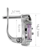 Женские Серьги_Серебро .925_РАУХТОПАЗ_Нанокристалл_2-Лазурит-Онлайн