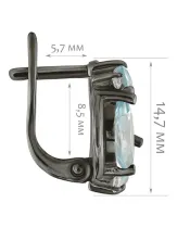 Женские Серьги_Серебро .925_ТОПАЗ_Нанокристалл_2-Лазурит-Онлайн