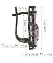 Женские Серьги_Серебро .925_АМЕТИСТ__2-Лазурит-Онлайн