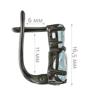 Женские Серьги_Серебро .925_ТОПАЗ_Нанокристалл_2-Лазурит-Онлайн