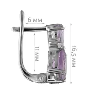 Женские Серьги_Серебро .925_АМЕТИСТ_Нанокристалл_2-Лазурит-Онлайн