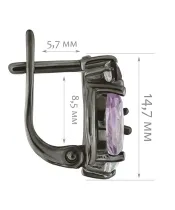 Женские Серьги_Серебро .925_АМЕТИСТ_Нанокристалл_2-Лазурит-Онлайн