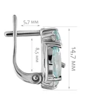 Женские Серьги_Серебро .925_ТОПАЗ_Нанокристалл_2-Лазурит-Онлайн