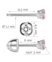 Женские Серьги_Серебро .925__Нанокристалл_2-Лазурит-Онлайн