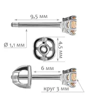 Женские Серьги_Серебро .925__Нанокристалл_2-Лазурит-Онлайн