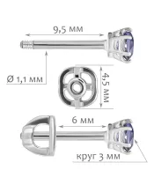 Женские Серьги_Серебро .925_ИОЛИТ__2-Лазурит-Онлайн