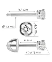 Женские Серьги_Серебро .925__Нанокристалл_2-Лазурит-Онлайн