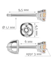 Женские Серьги_Серебро .925__Нанокристалл_2-Лазурит-Онлайн
