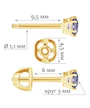 Женские Серьги_Серебро .925_ИОЛИТ__2-Лазурит-Онлайн