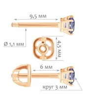 Женские Серьги_Серебро .925_ИОЛИТ__2-Лазурит-Онлайн