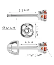 Женские Серьги_Серебро .925__Нанокристалл_2-Лазурит-Онлайн