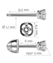 Женские Серьги_Серебро .925__Нанокристалл_2-Лазурит-Онлайн