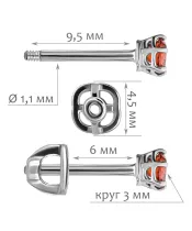 Женские Серьги_Серебро .925__Нанокристалл_2-Лазурит-Онлайн
