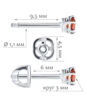 Женские Серьги_Серебро .925__Нанокристалл_2-Лазурит-Онлайн