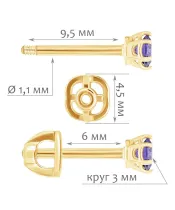 Женские Серьги_Серебро .925__Нанокристалл_2-Лазурит-Онлайн