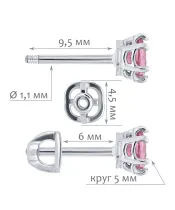 Женские Серьги_Серебро .925__Нанокристалл_2-Лазурит-Онлайн
